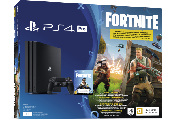   Sony PlayStation 4 Pro PS4 Pro 1TB + Fortnite (CUH-7108B+Fortnite)