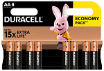  Duracell AA bat Alkaline 8 (5006201)