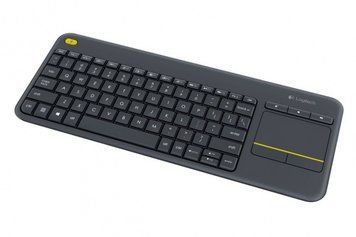 Клавіатура Logitech Wireless Touch Keyboard K400 Plus Black Ukr (920-007147) (920-007147) 920-007147 фото