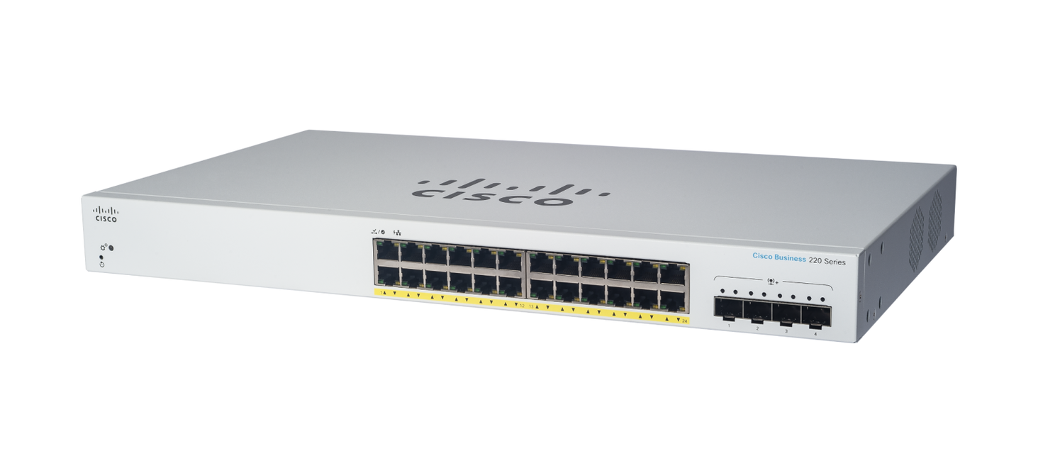 Комутатор Smart Cisco CBS220-24FP-4X-EU