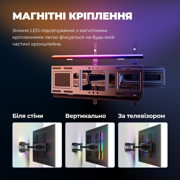 Настінне кріплення KIVI ALUMIGLOW TV MOUNT ALUMIGLOW TV MOUNT фото