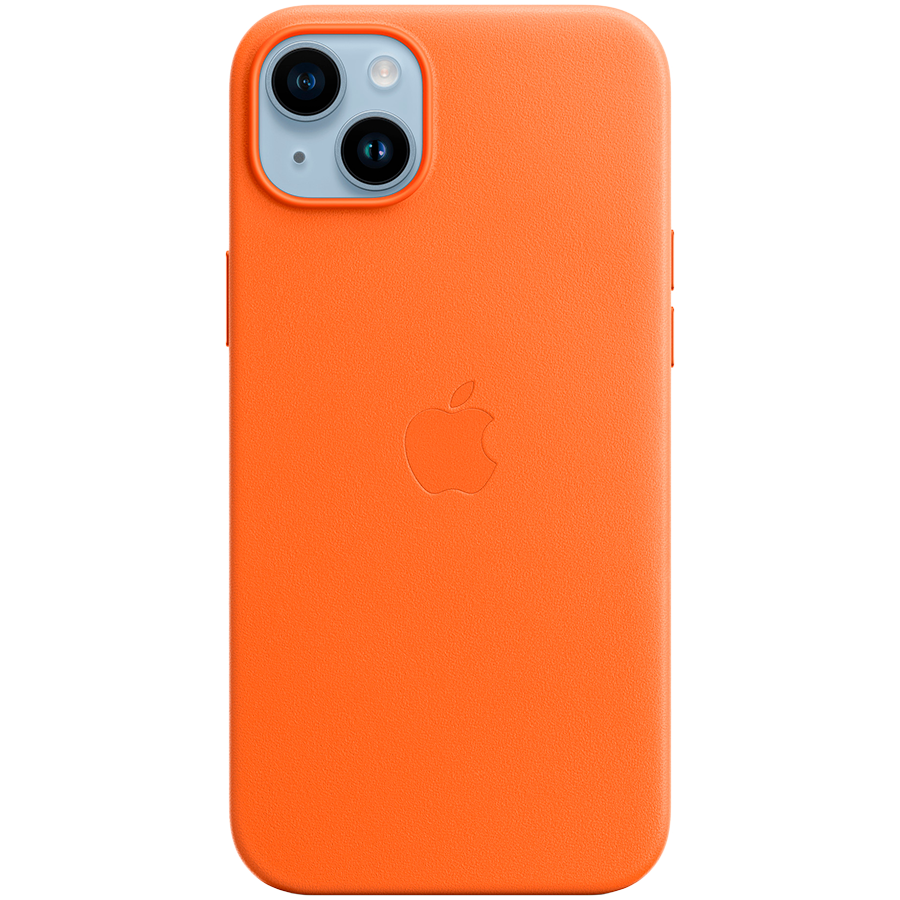 ШКІРЯНИЙ ЧОХОЛ IPHONE 14 PLUS LE CASE ORANGE-ZEE