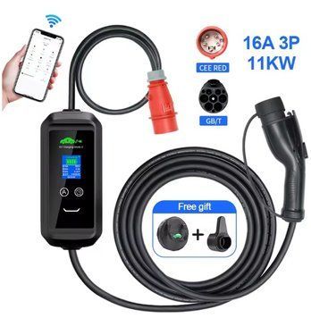 Зарядна станція для електромобіля Kolanky EV Charger Wallbox 16A 11KW GBT Timer Standard APP WIFI Charging g0-m2gb-11f2hhr-5-ad-app фото