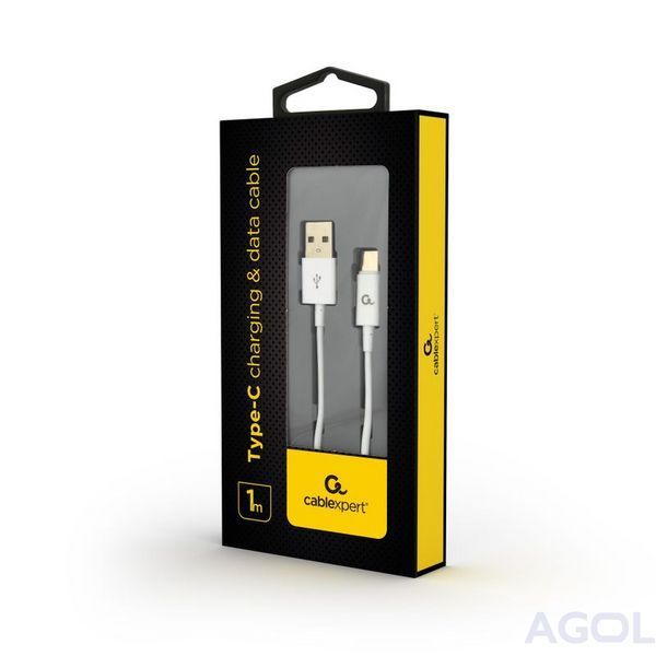 Кабель USB Type-C Cablexpert USB2.0 CM/AM White 1m (CC-USB2P-AMCM-1M-W) CC-USB2P-AMCM-1M-W фото