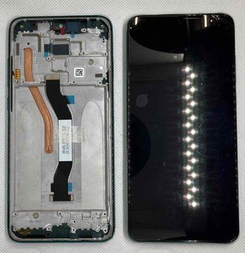 Дисплей Xiaomi Redmi Note 8 Pro з сенсором, корпусом, зелений Оригінал (56000400G700) 56000400G700 фото